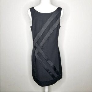 White House Black Market Elegant Black Mini Dress SZ 8